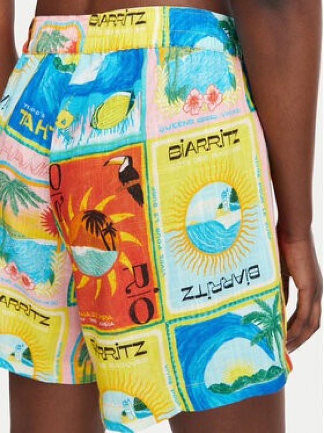 Roxy Szorty materiałowe Atlas Sunburn ERJNS03584 Kolorowy Regular Fit