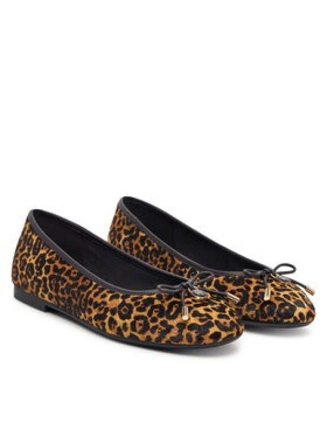 Tommy Hilfiger Baleriny Th Charm Cheetah Ballerina FW0FW09682 Brązowy