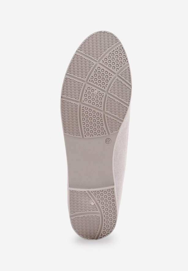 Szare Balerinki Typu Loafersy Daphikaia