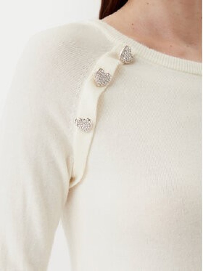 Motivi Sweter M6706001041N Biały Regular Fit