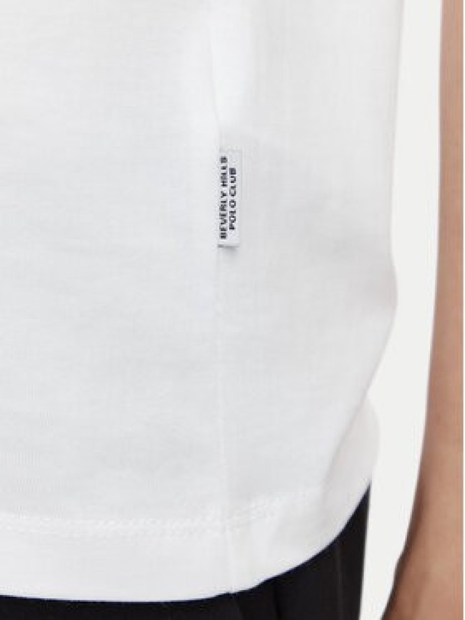 Beverly Hills Polo Club T-Shirt P-SS26W-TS085 Biały Regular Fit