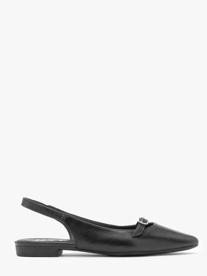 Czarne baleriny slingback