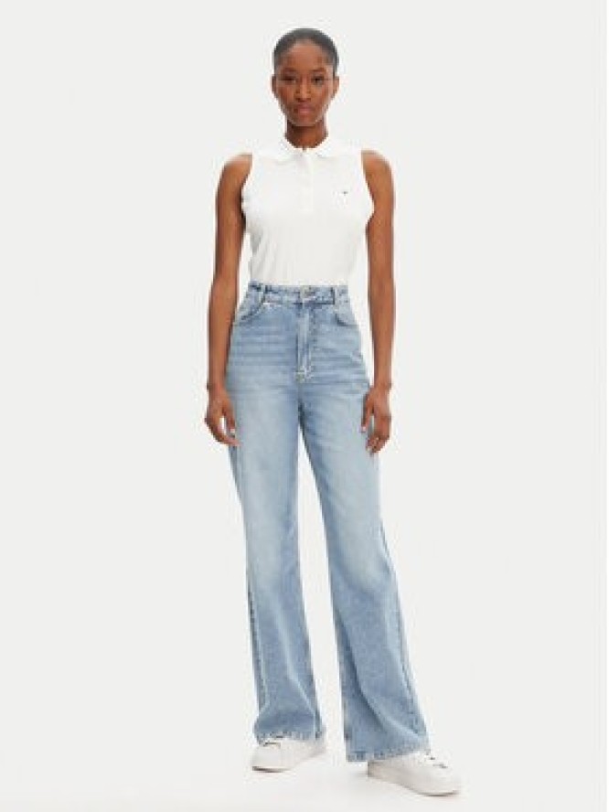 Tommy Hilfiger Bluzka 1985 WW0WW46790 Biały Slim Fit