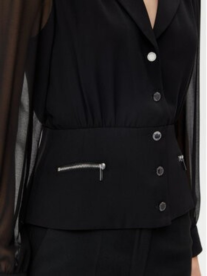 Morgan Koszula 251-CZIPA Czarny Regular Fit