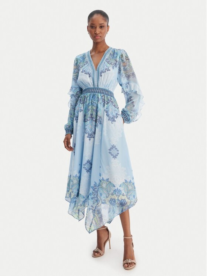 Hale Bob Sukienka letnia Kamilah 5YHR630A Błękitny Regular Fit