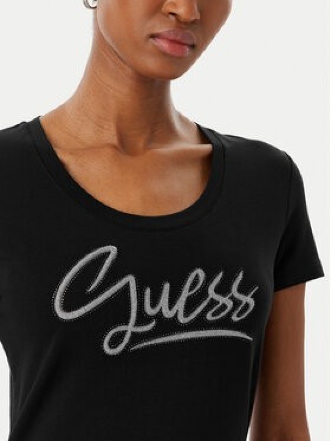 Guess T-Shirt W6RI24 J1314 Czarny Regular Fit