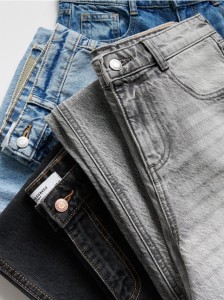 Jeansy baggy fit - jasnoszary