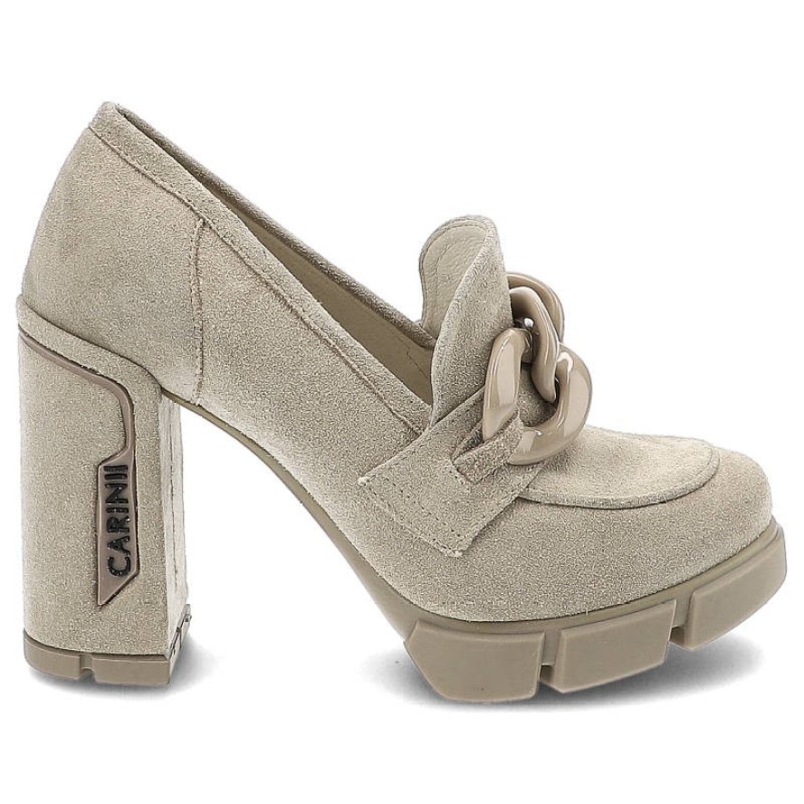 Beżowe Półbuty Carinii Damskie Eleganckie Buty