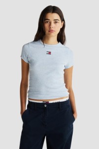 TOMMY JEANS Błękitny t-shirt damski, Rozmiar M
