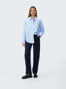 Jeansy straight - granatowy