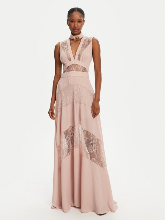 Babylon Sukienka wieczorowa EL0731 Różowy Regular Fit