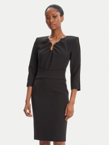 Simona Corsellini Sukienka koktajlowa A25CPAB01101 Czarny Slim Fit