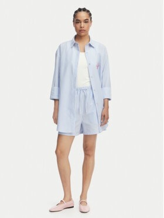 Tommy Hilfiger Koszula Seersucker UW0UW06474 Niebieski Regular Fit