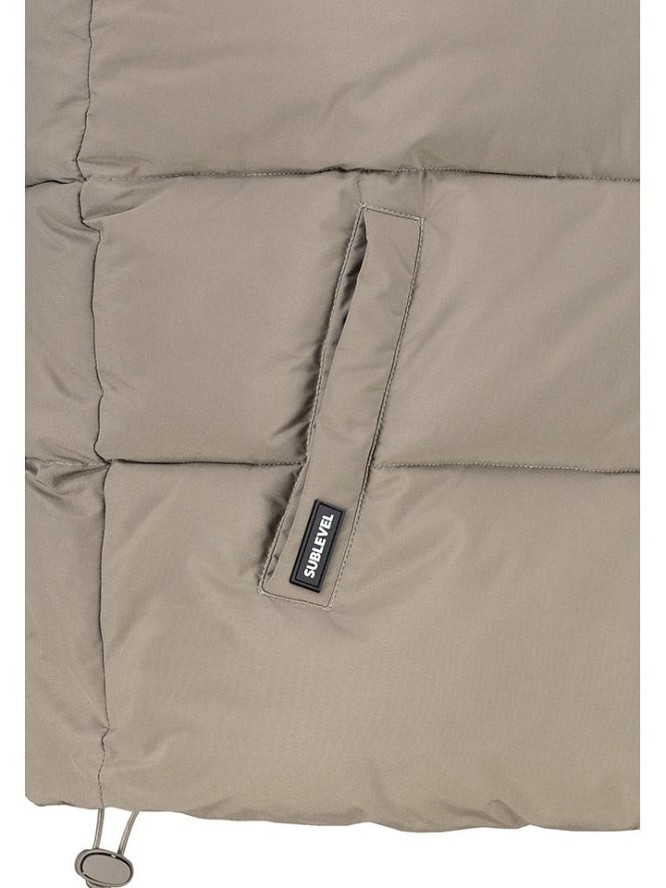 Sublevel Kamizelka pikowana w kolorze szarobrązowym rozmiar: M