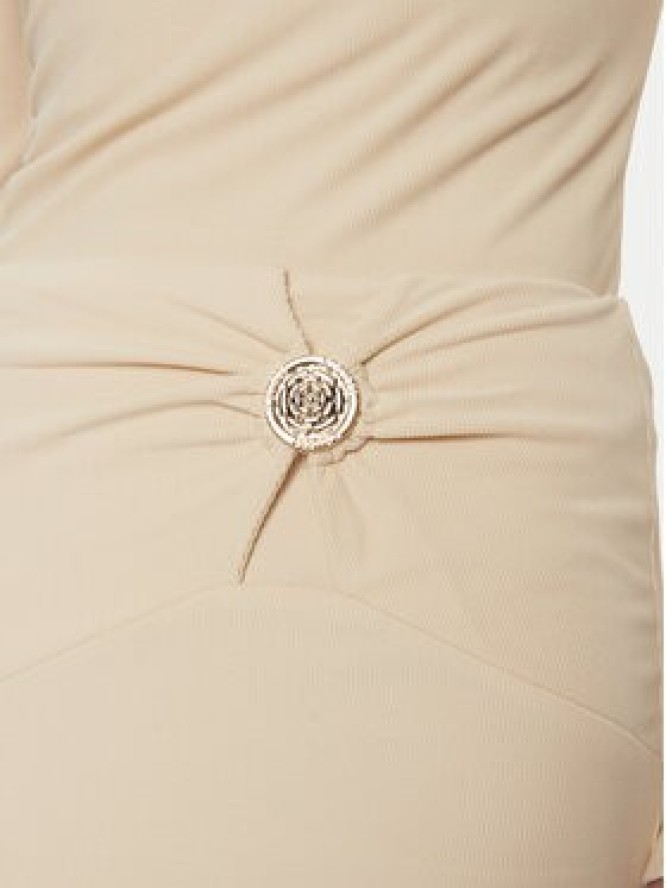 Guess Spódnica midi W5RD53 KAQL2 Beżowy Regular Fit