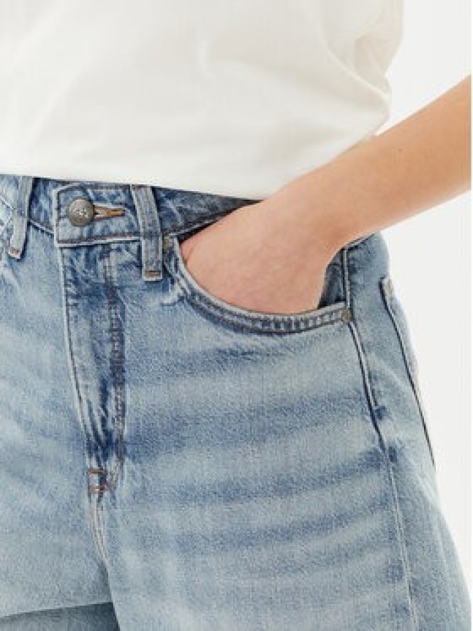 Lee Szorty jeansowe Stella 112363786 Niebieski Wide Leg