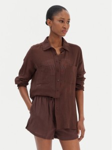 Seafolly Koszula Breeze 55428-TO Brązowy Regular Fit