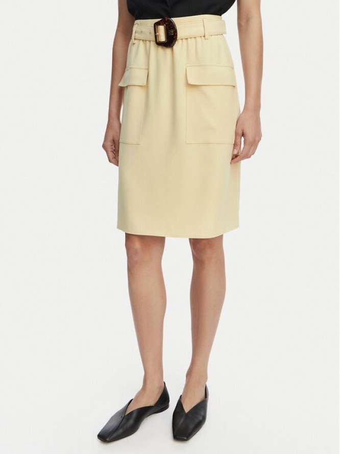 HUGO Spódnica midi Randa 50559313 Beżowy jasny Regular Fit