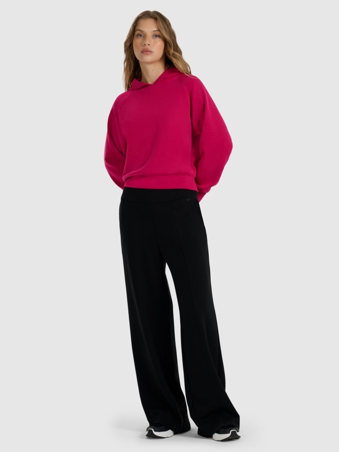 4F Bluza dresowa nierozpinana z modalem damska - różowa M