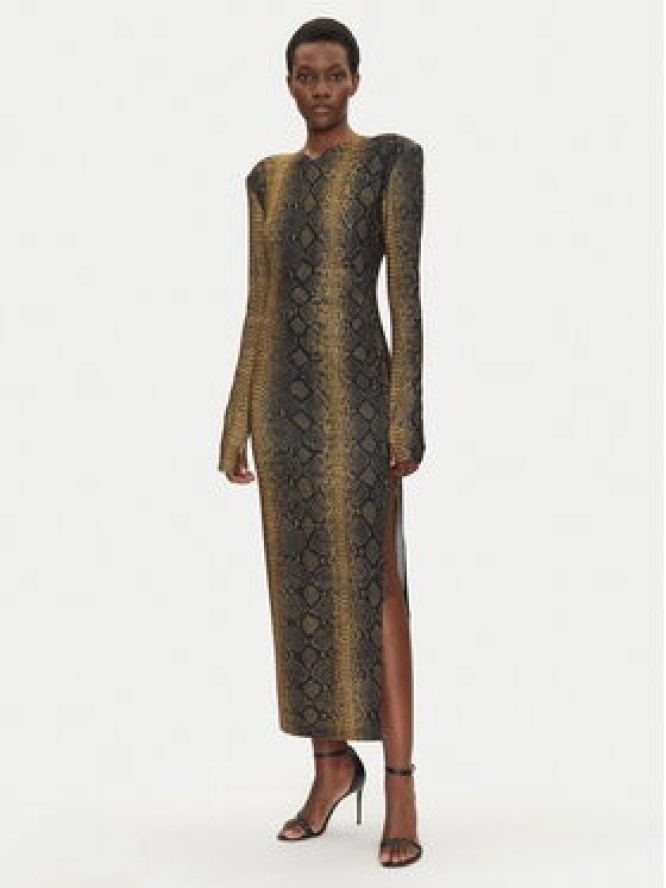 NORMA KAMALI Sukienka codzienna KK4243PLC27302 Brązowy Slim Fit