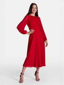 Swing Sukienka koktajlowa 5AI09000 Czerwony Regular Fit
