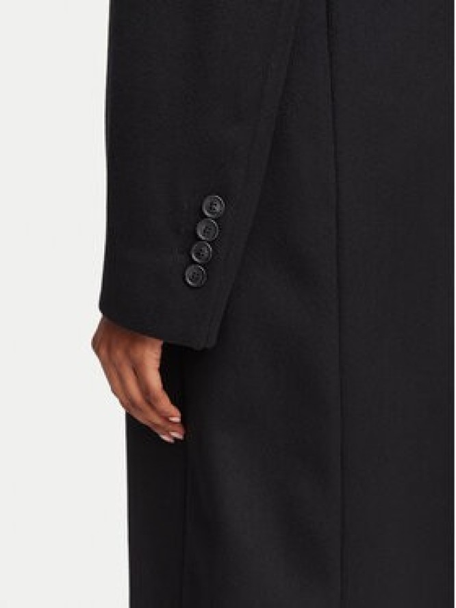 BOSS Płaszcz wełniany 50574982 Czarny Regular Fit