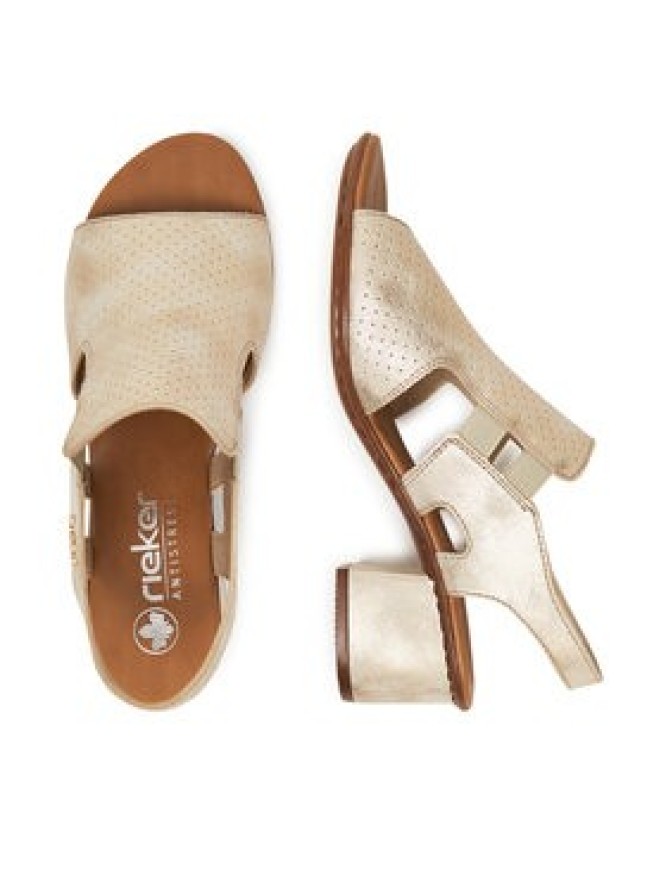 Rieker Sandały 64665-60 Złoty