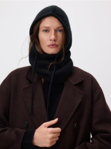 Dzianinowa kominiarka - czarny