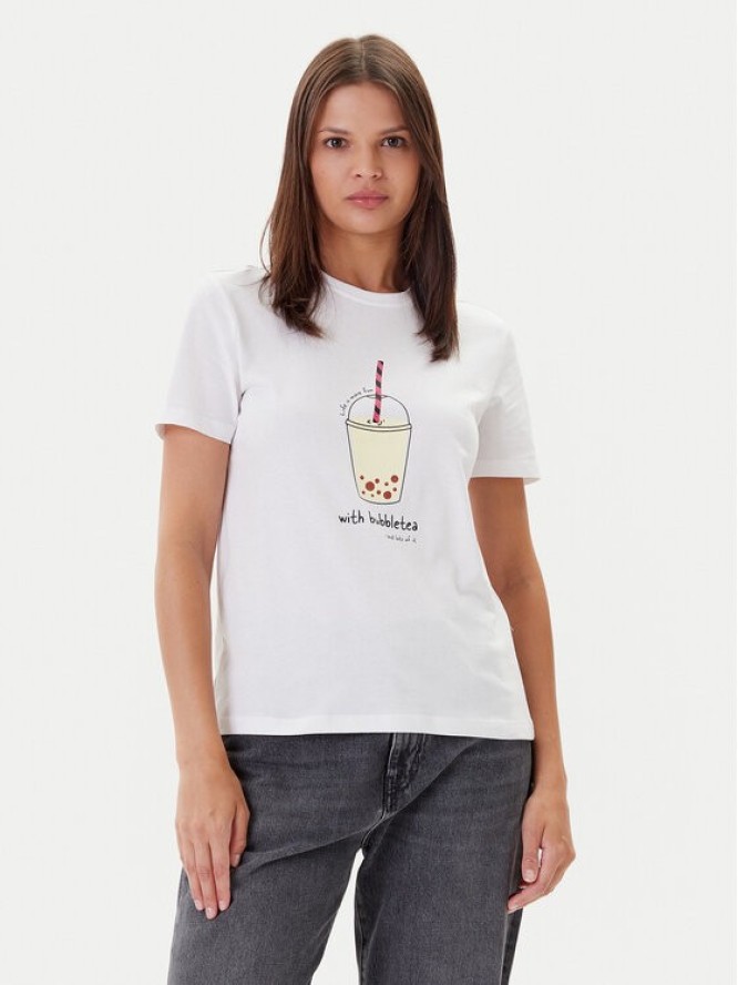 ONLY T-Shirt Fun Life 15349901 Biały Regular Fit