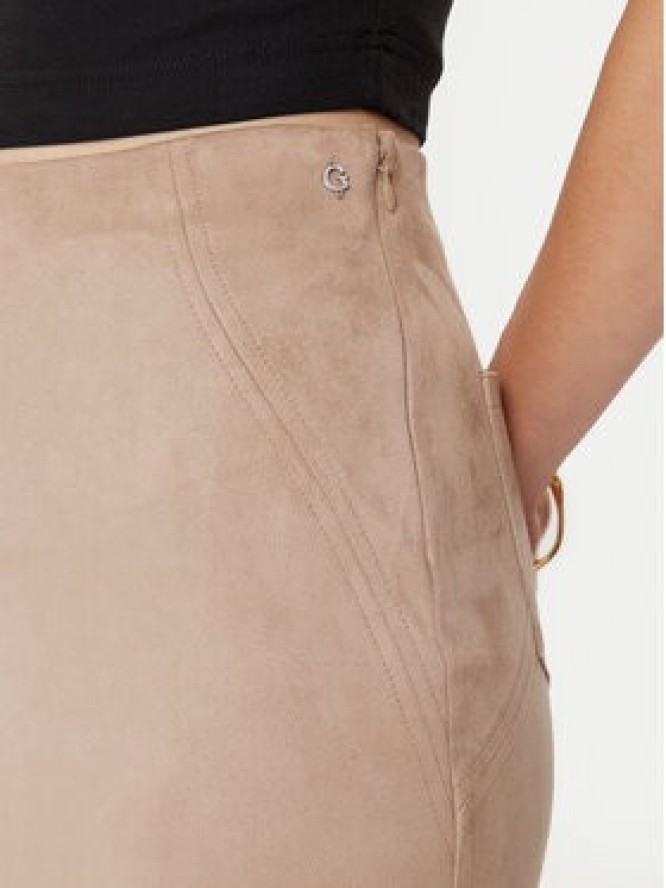 Guess Spódnica maxi W5RD51 WE0L0 Beżowy Regular Fit