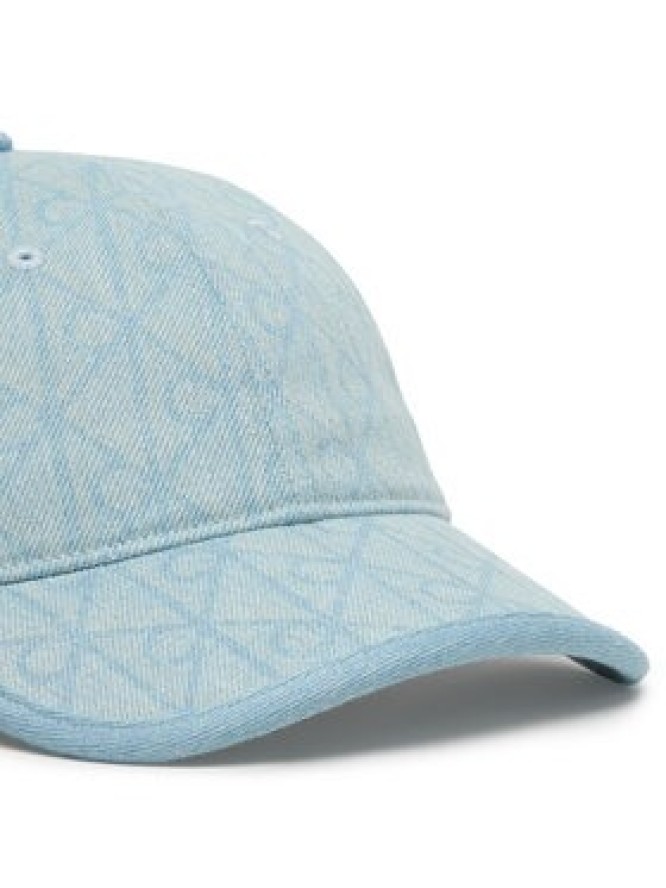 Calvin Klein Czapka z daszkiem Denim Emblem Burnout LV04F5042G Błękitny