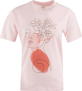T-shirt damski The People Rep. Marilena jasnoróżowy