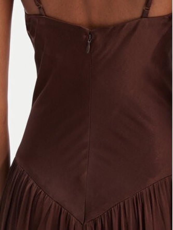 Bardot Sukienka wieczorowa Aderia 60248DB Brązowy Slim Fit