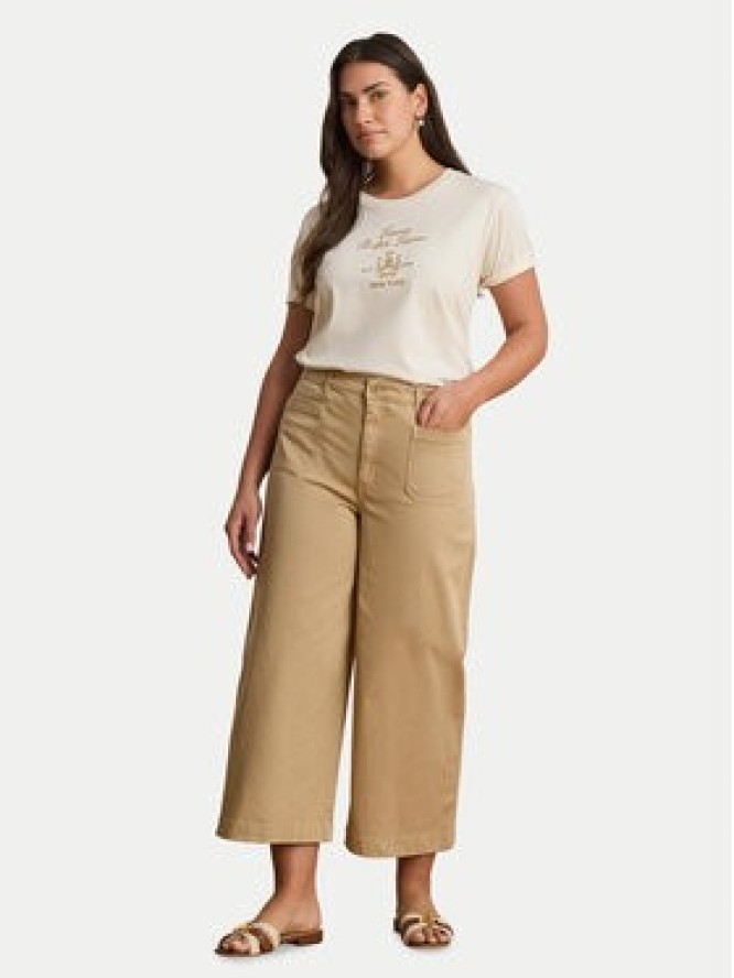 LAUREN RALPH LAUREN T-Shirt 200P13943002 Kremowy Regular Fit