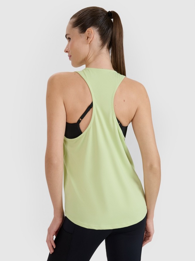 4F Top treningowy oversize szybkoschnący damski - zielony XS