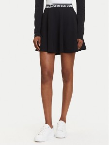 Karl Lagerfeld Jeans Spódnica mini A3W12004 Czarny Regular Fit