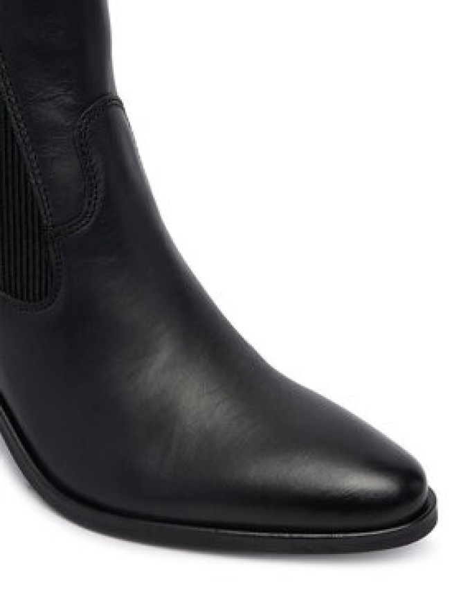 Tommy Hilfiger Botki Leather Western Chelsea Boot FW0FW09582 Czarny