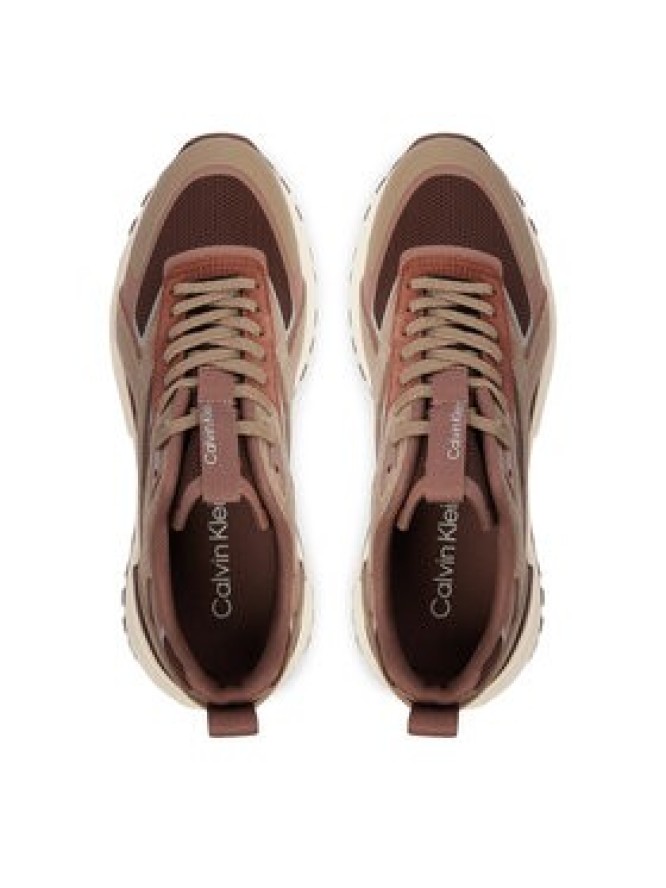 Calvin Klein Sneakersy Hike Runner Ck Stripe Refl Su HW0HW03107 Brązowy