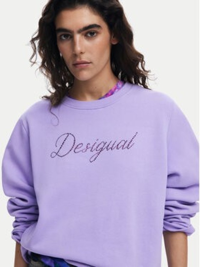 Desigual Bluza 25SWSK16 Fioletowy Regular Fit
