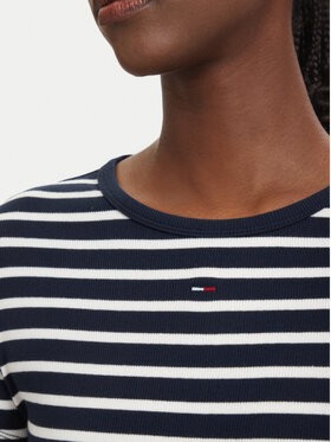 Tommy Jeans T-Shirt DW0DW17383 Granatowy Regular Fit