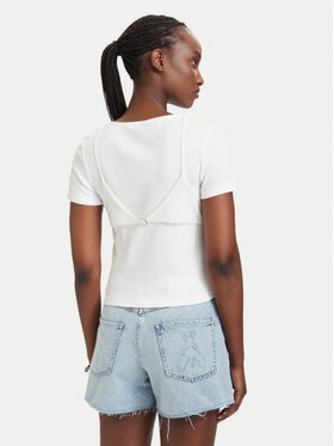 Patrizia Pepe T-Shirt 2M4522/J407-W146 Biały Slim Fit