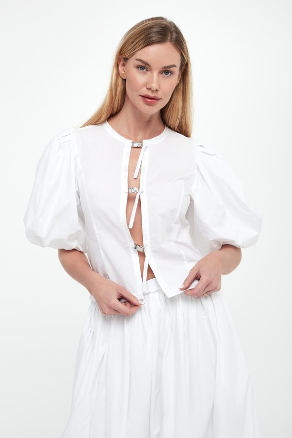 Bluzka damska popelinowa Rudi PINKO