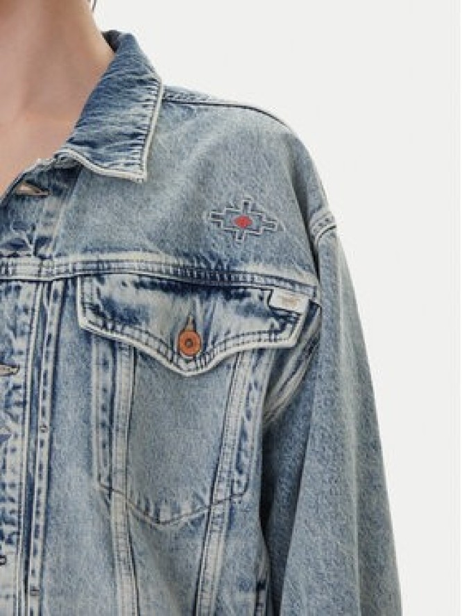 Mustang Kurtka jeansowa Arcata 1016944 Niebieski Loose Fit