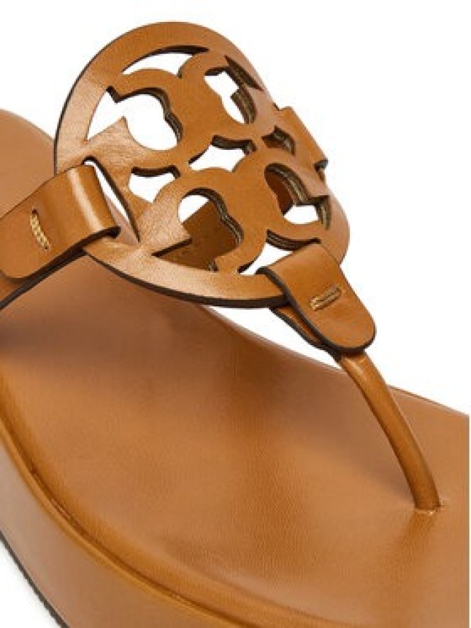 Tory Burch Japonki Miller Wedge 175318 Brązowy