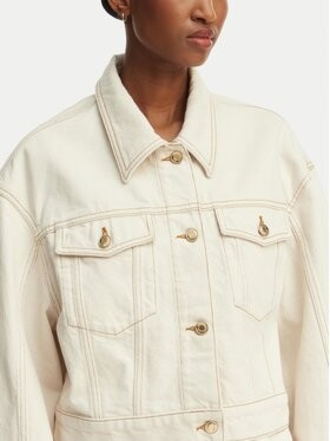 HUGO Kurtka jeansowa Gisolia 50559618 Écru Relaxed Fit