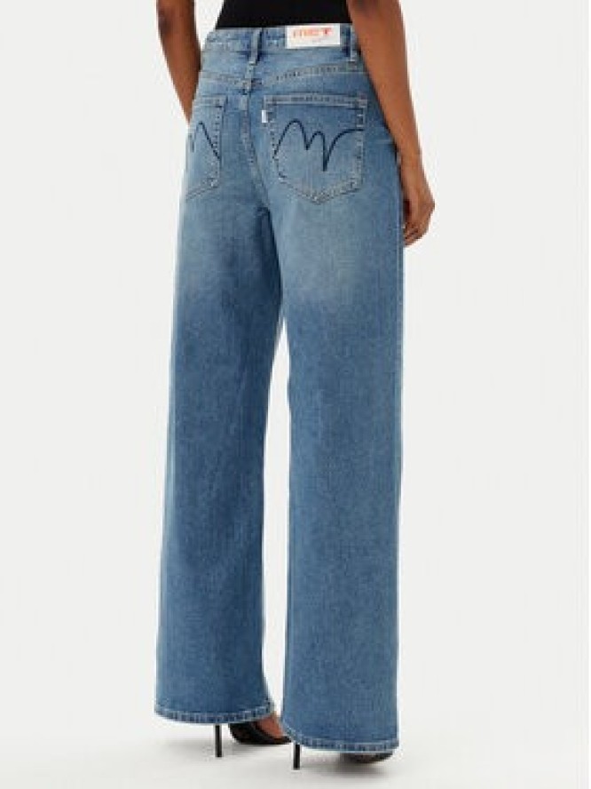 MET Jeansy NOS CHLOE T4L736 Niebieski Wide Leg