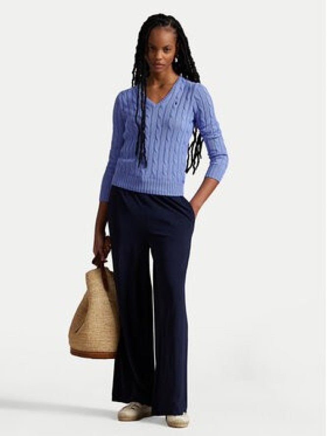 Polo Ralph Lauren Sweter 211971870005 Błękitny Slim Fit