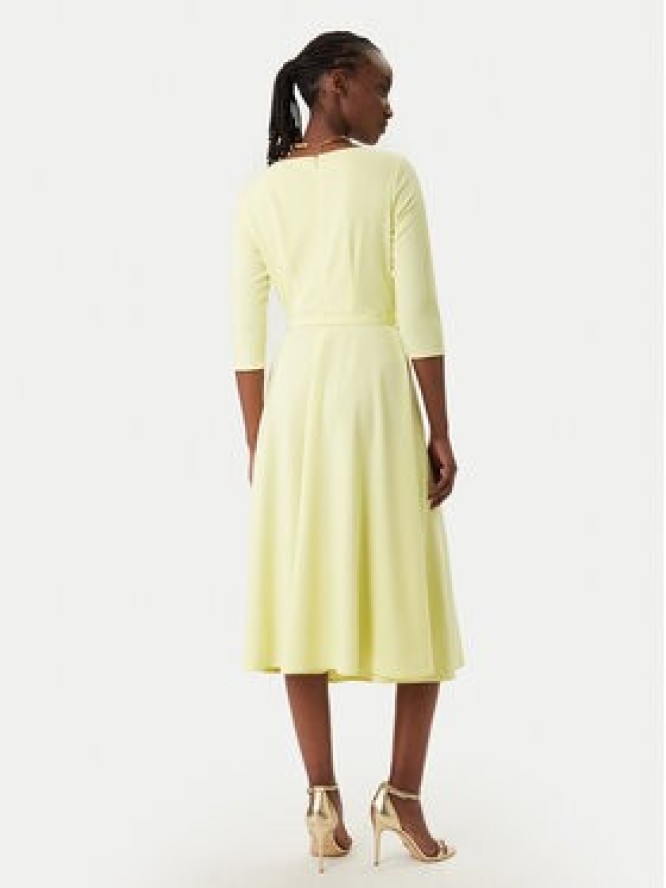 Rinascimento Sukienka koktajlowa CFC0127892003 Żółty Regular Fit