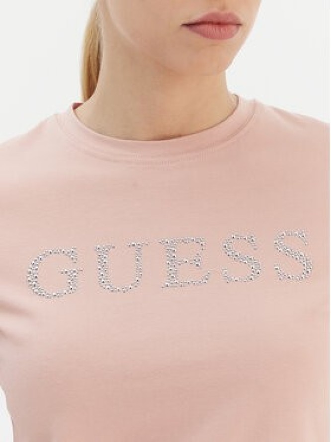 Guess T-Shirt V6RI20 J1314 Różowy Regular Fit