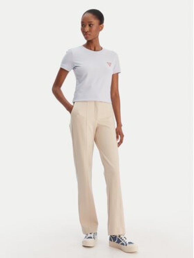 Guess Spodnie materiałowe W6RB11 KCMU2 Beżowy Straight Leg